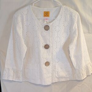 Ruby Rd. Women's Floral Eyelet Lace Jacket